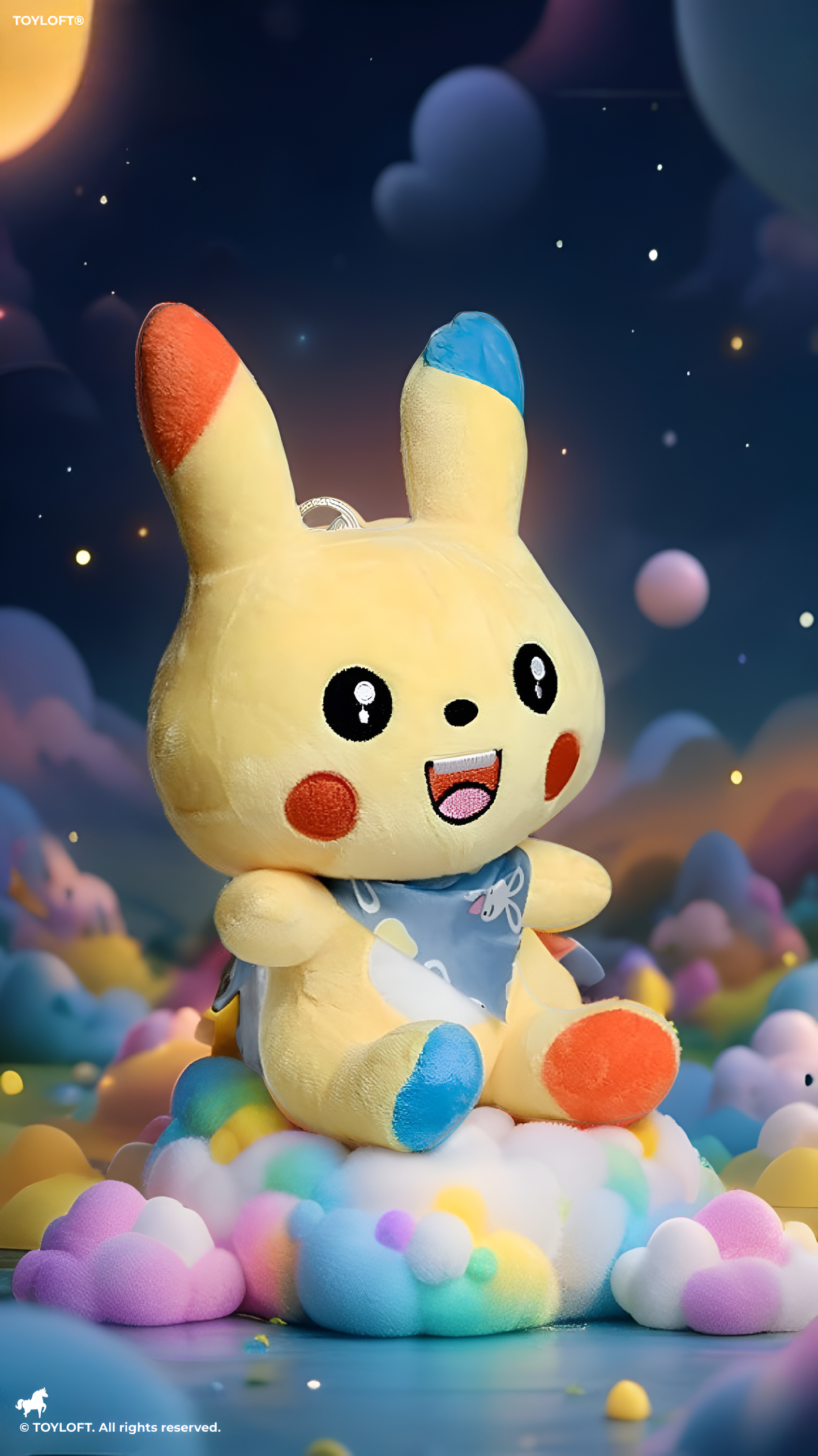 Pikachu Multi color Stuffed Soft Plush Toy - 9 Inch (MS-M-3)