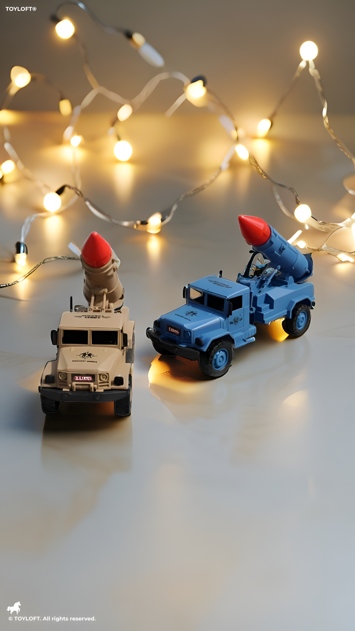 3-Pack Military Missile Launcher Toy Trucks – Friction-Powered Army Vehicles with Rotating Launchers LMI15172.
