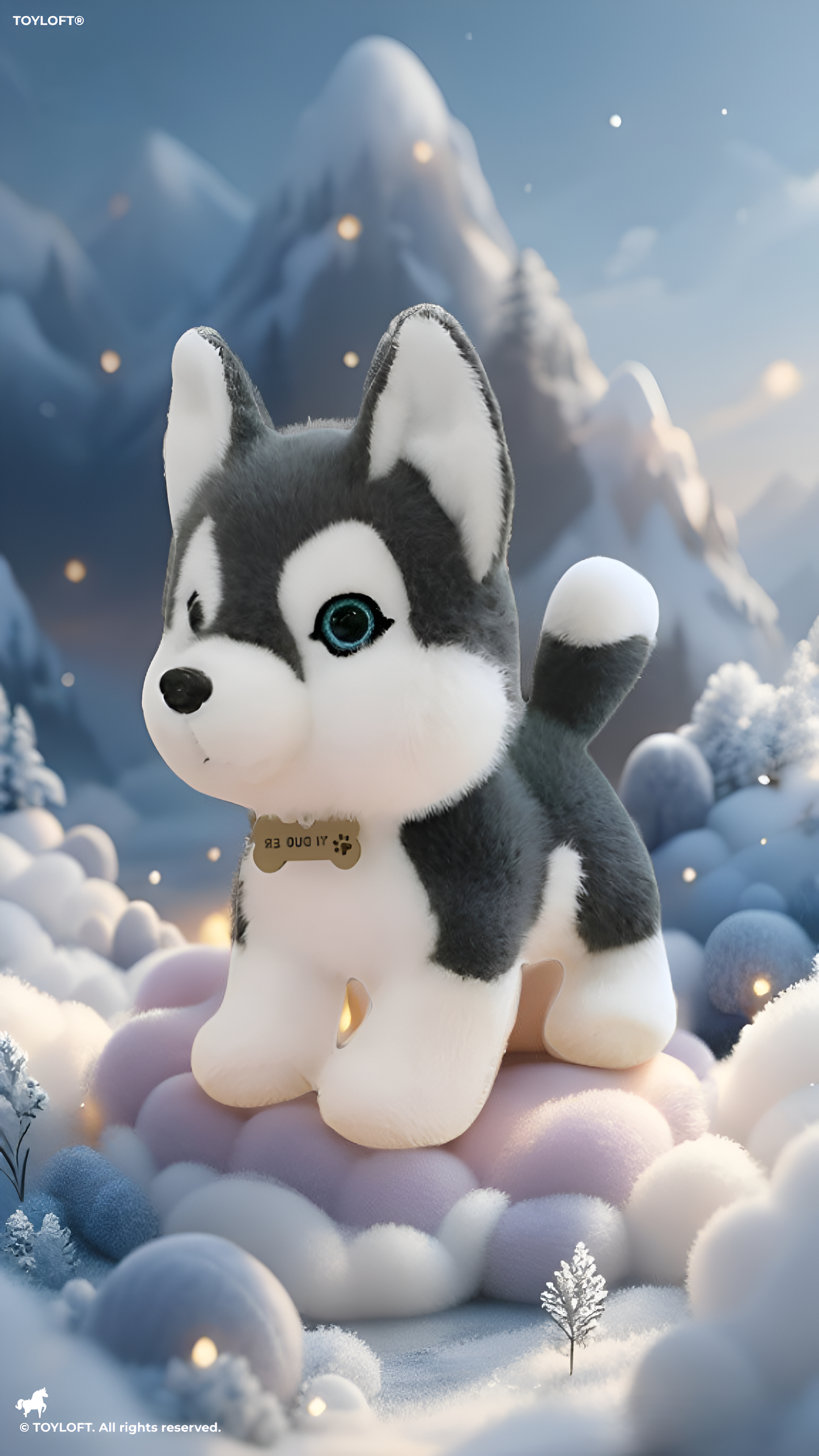 Soft Siberian Husky Stuffed Animal 26cm – Cute Standing Puppy Plush Toy ST15887.