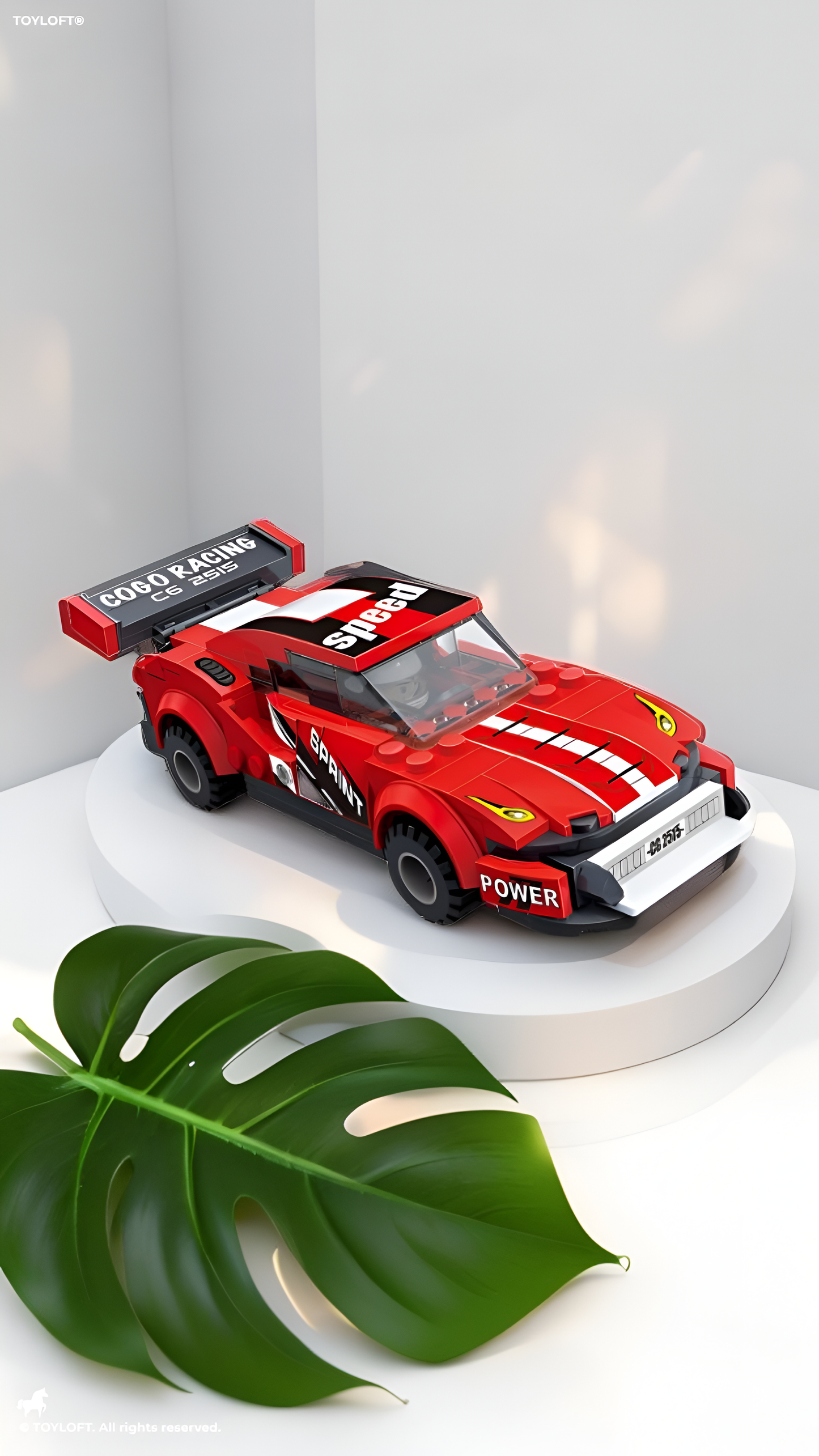Speed Crossing Red Race Car Building Blocks Set (305 Pieces) – STEM Educational Construction Toy for Kids, Teens & Adult Collectors – DIY Racing Car Model Kit with Realistic Design & Creative Learning MD1591