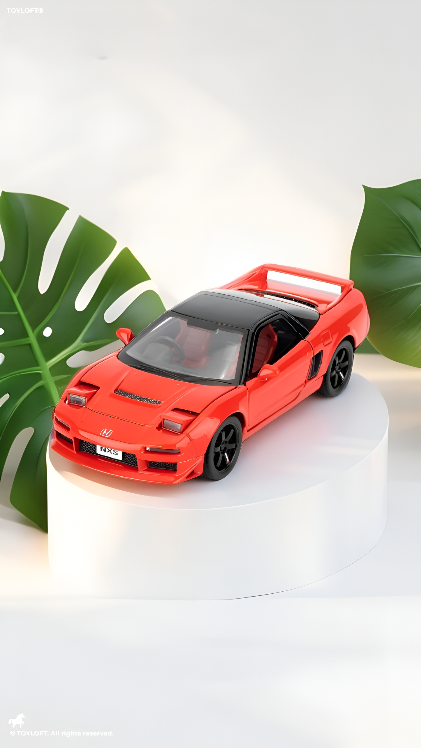 Honda NSX Diecast Model Car 1:32 Scale - Red JDM Supercar Toy, Collectible Vehicle with Opening Parts & Red Racing Seats TV6291.