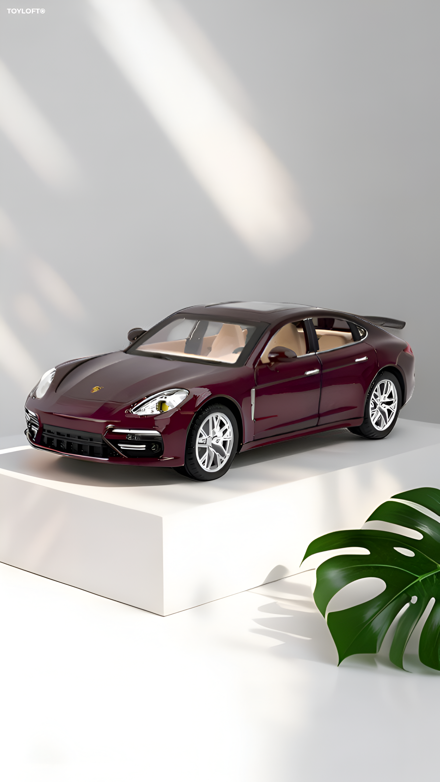 Porsche Panamera Diecast Model Car – 1:24 Scale | Luxury Collectible Toy Vehicle Maroon LMI16586.