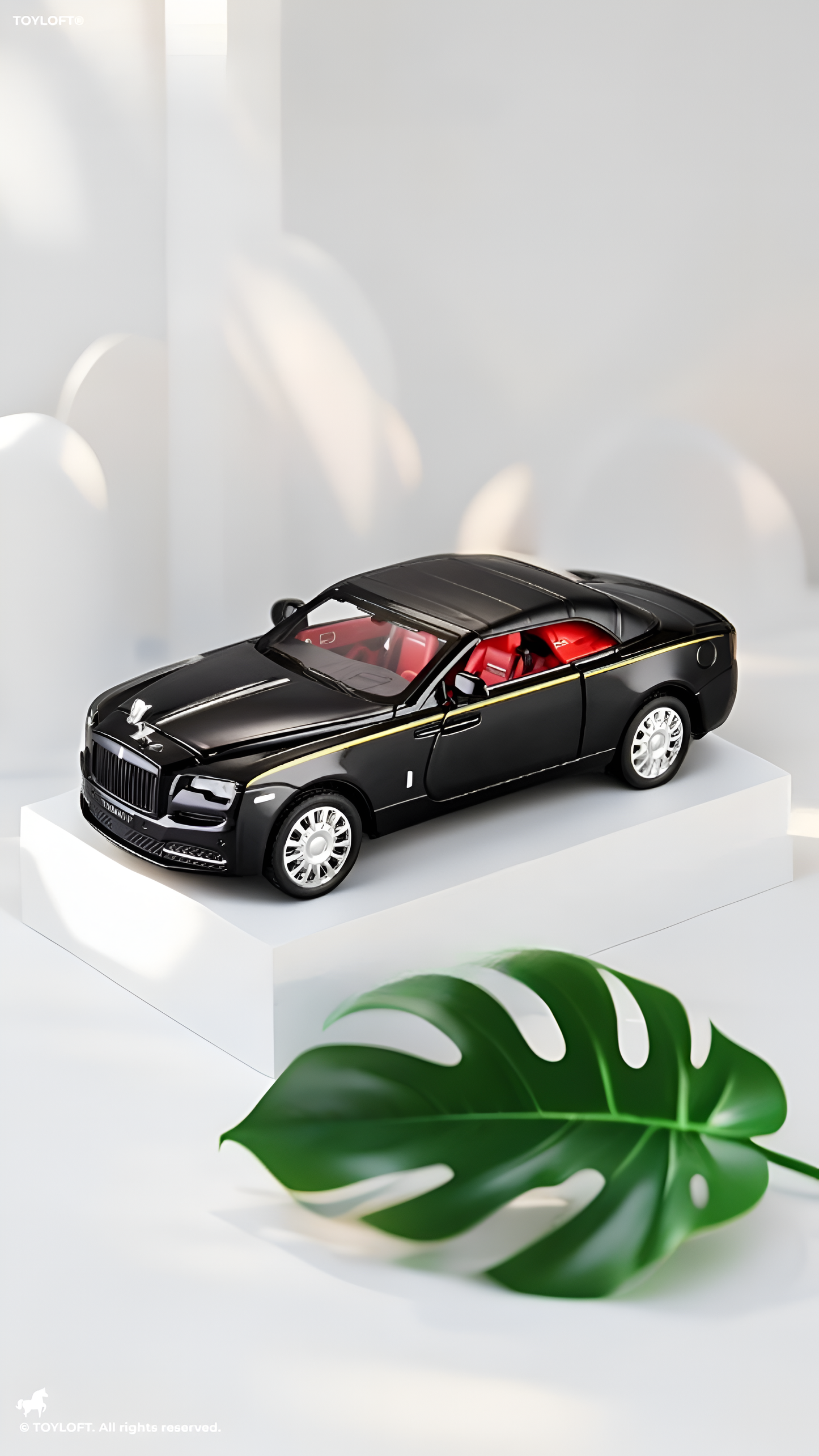 Rolls Royce Dawn Diecast Model Car 1:32 Scale Alloy Metal Toy Car Black LMI16111.