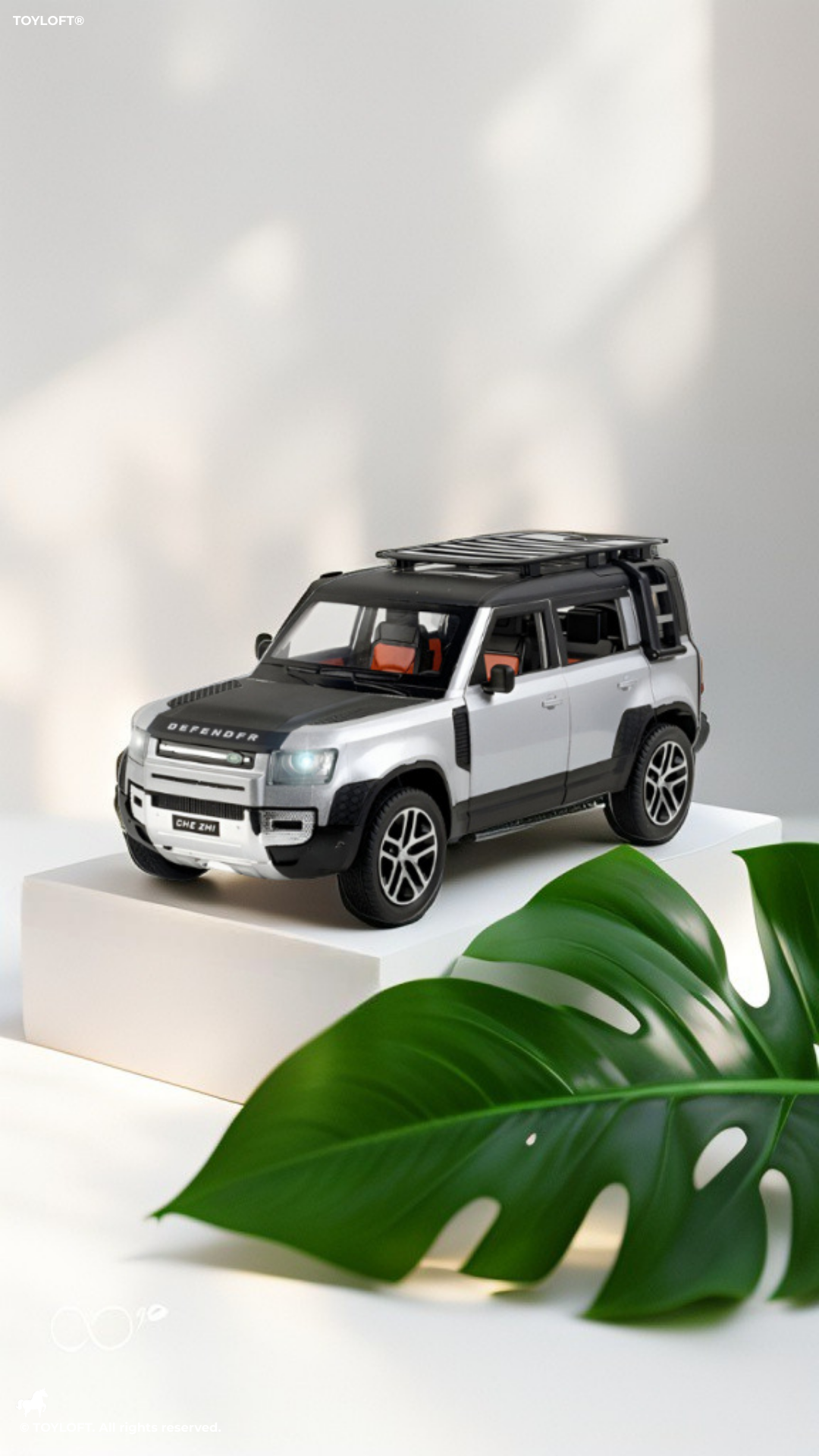 Land Rover Defender 110 RC Diecast Car Scale 1:24 – Silver Remote Control Off-Road 4x4 SUV Model with Realistic Detail & All-Terrain Performance TV6646