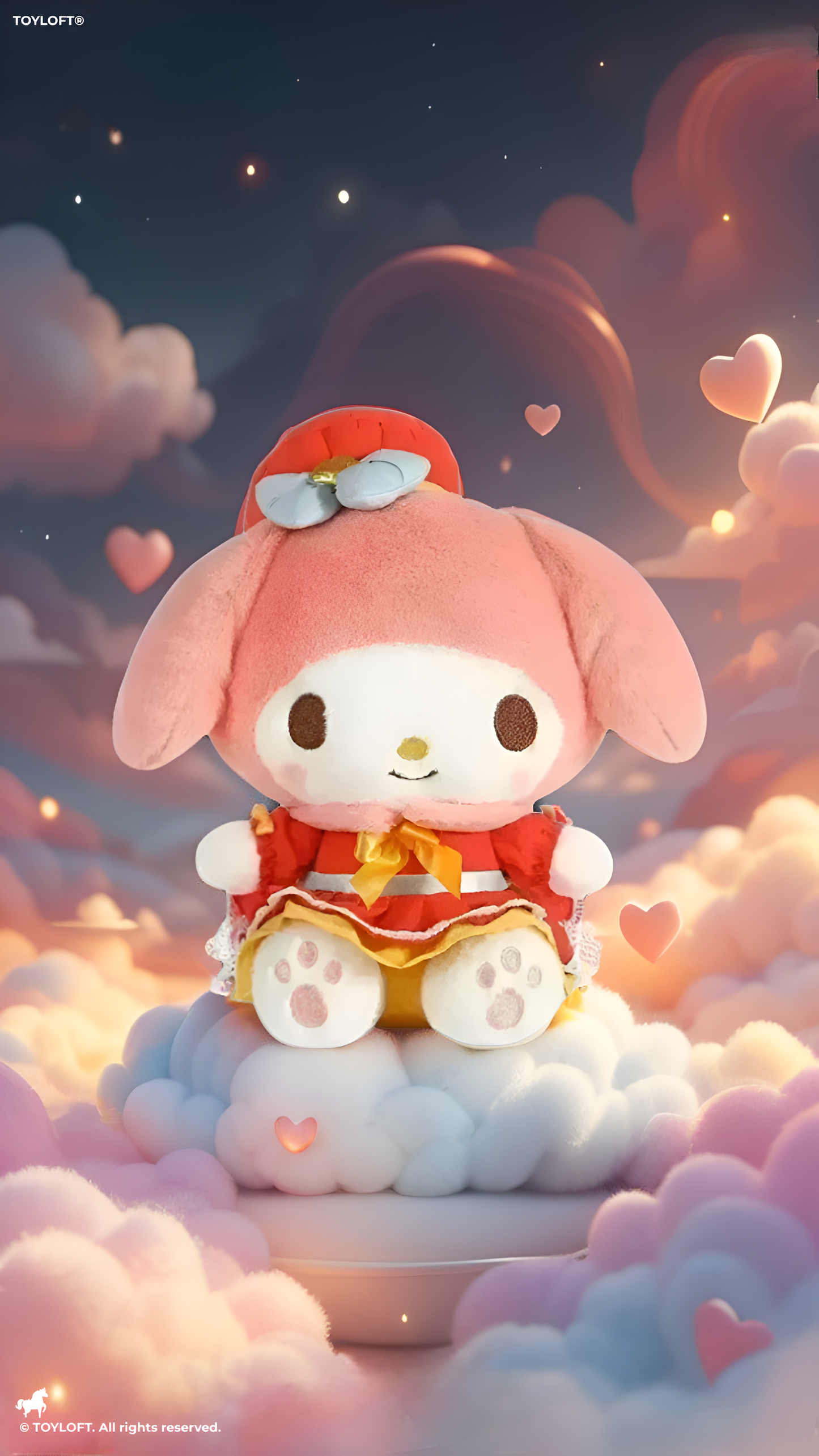 My Melody 30cm Red Lolita Plush Doll – Kawaii Princess Dress Stuffed Animal ST15977.