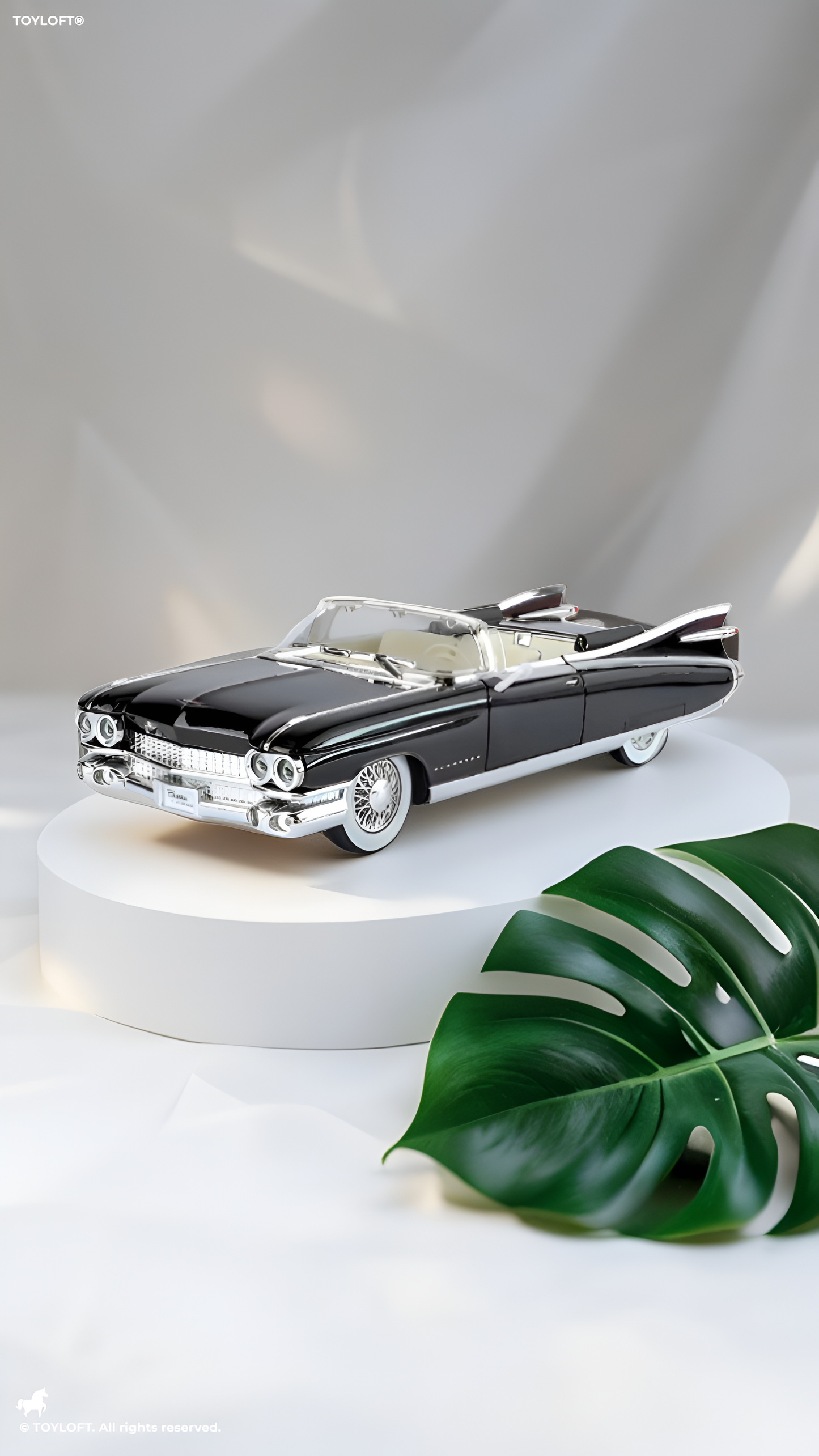 1959 Cadillac Eldorado Biarritz 1:24 Scale Diecast Vintage Classic Model Car Black TV6639.