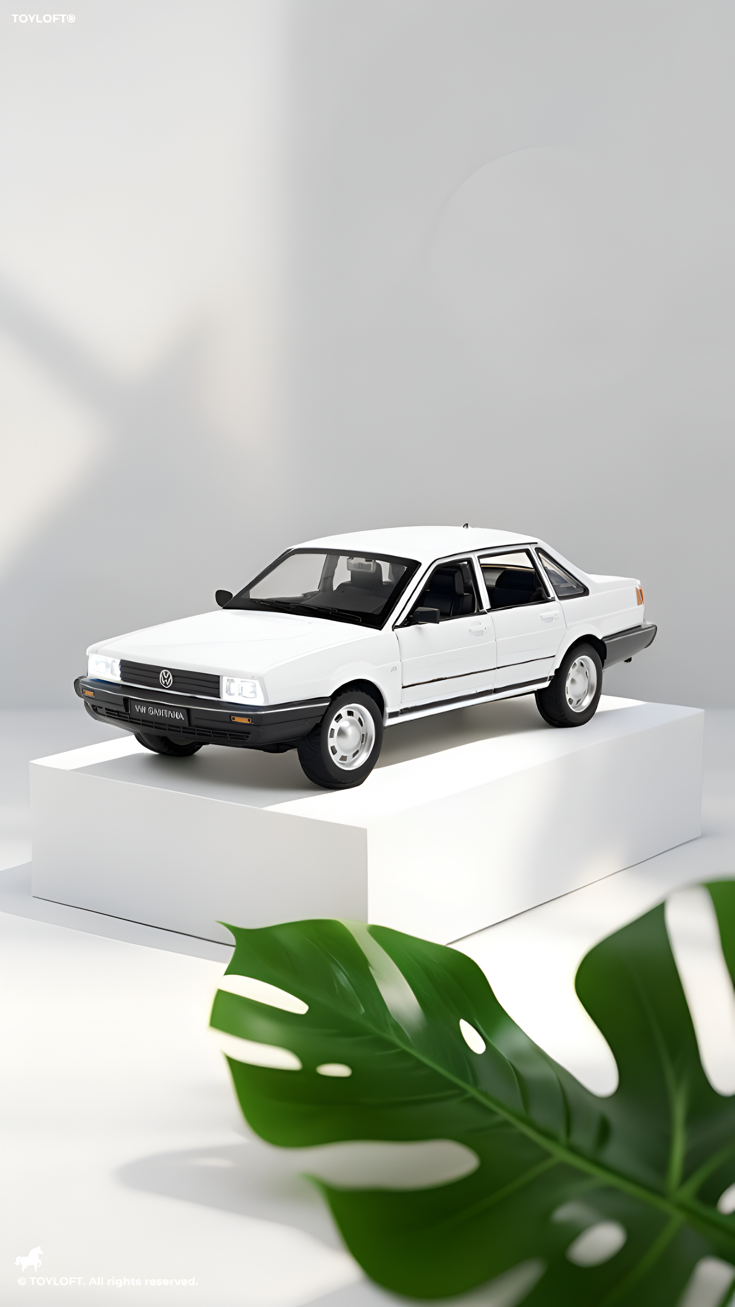 Volkswagen Santana Diecast Miniature 1:24 Scale - Classic White Collector’s Edition Display Model TV6752