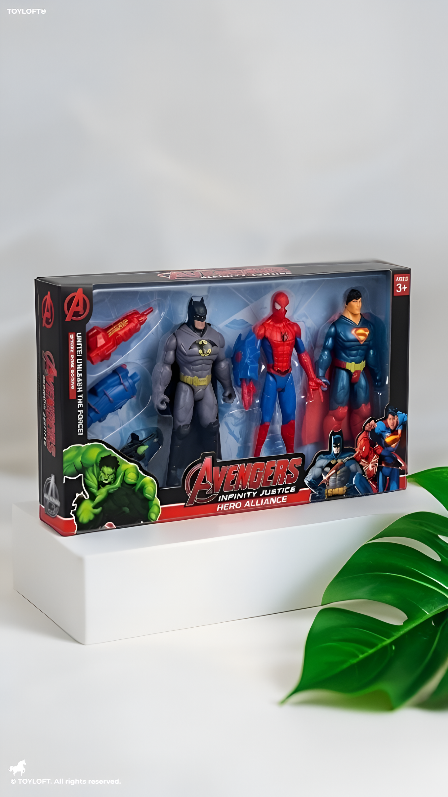 Avengers Hero Alliance 3-Pack: Batman, Superman & Spider-Man Action Figures MD2968.