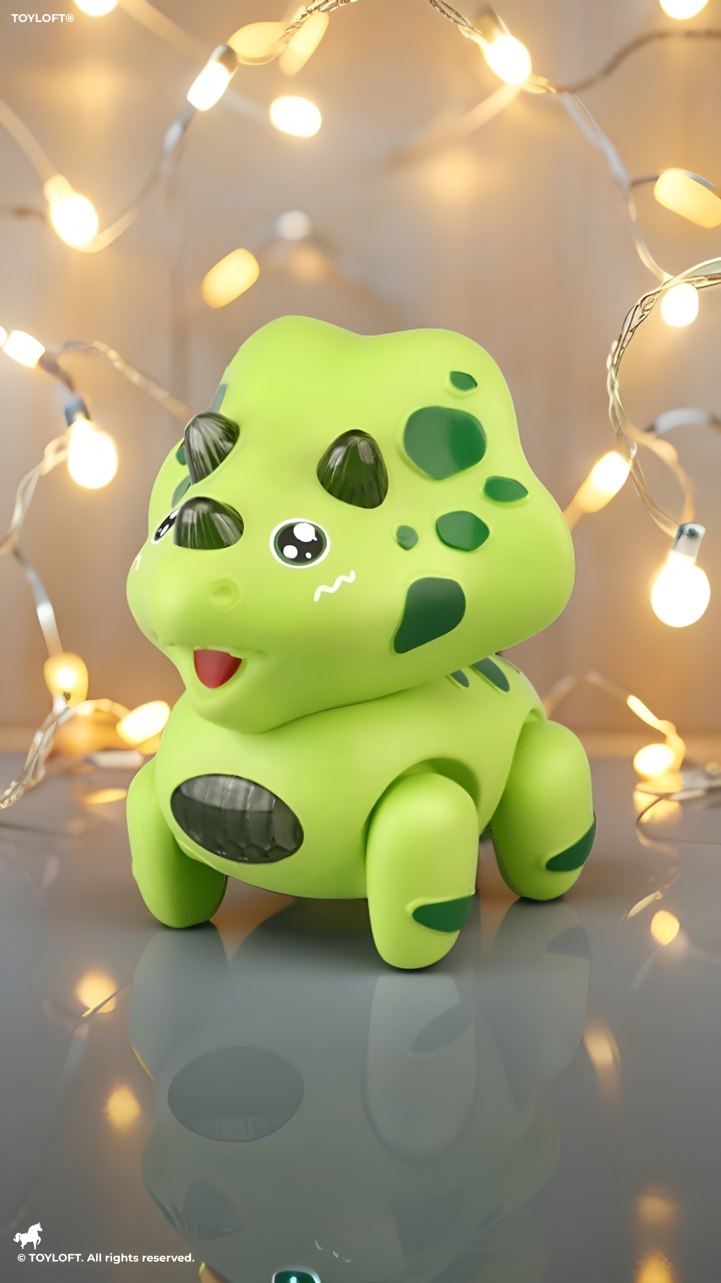 Electric Walking Triceratops Toy for Babies – Musical Crawling Dinosaur with LED Lights, Pull String Action, Early Educational Sensory Toy for Infants and Toddlers TV4682