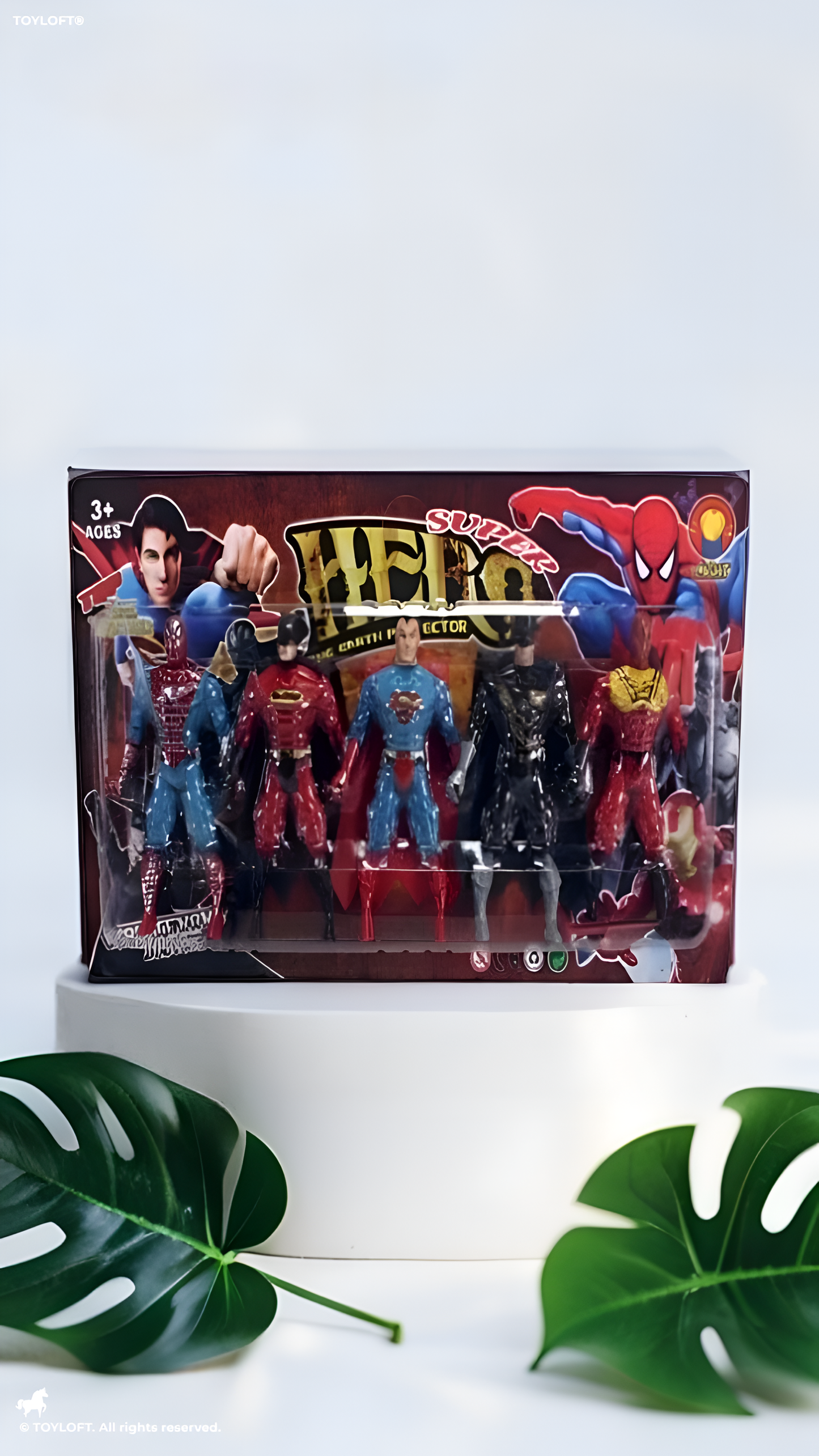 5-Piece Superhero Action Figure Set for Boys and Girls – Movable Joint Hero Toys with Accessories – 3+ Ages Kids Imaginative Play Set – Earth Protector Team Figures TV799