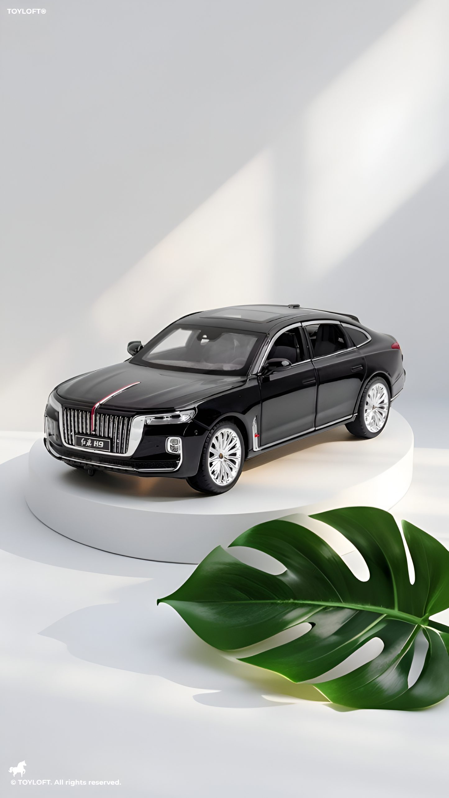 Hongqi H9 1:24 Scale Diecast Model Car - Officially Authorized Alloy Collectible with Light & Sound Effects TV6183