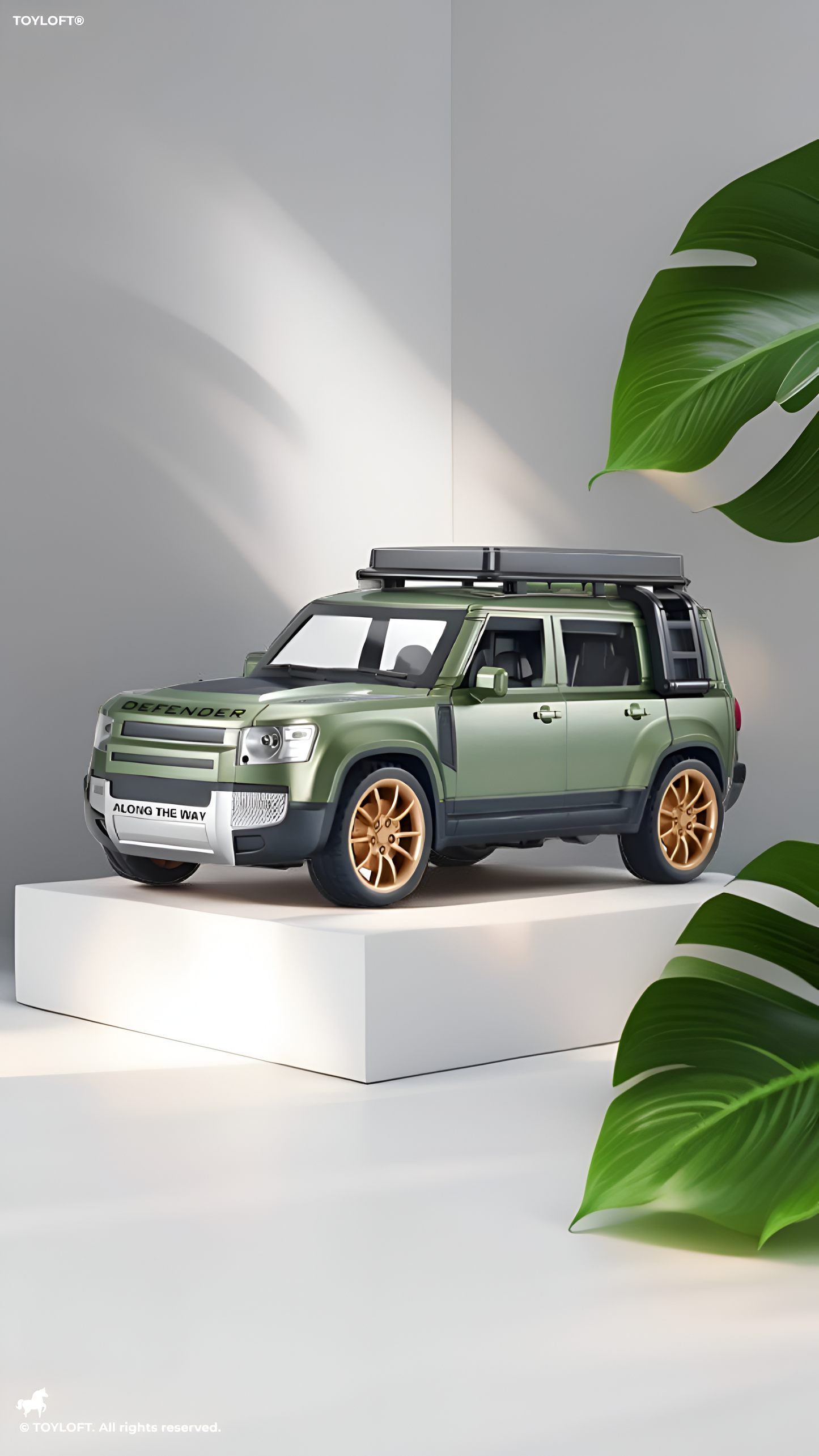 Friction Powered Off-Road Toy Vehicle with Sound, Music, and Lights - 1:16 Scale Green SUV with Openable Doors - Educational Toy TV5292