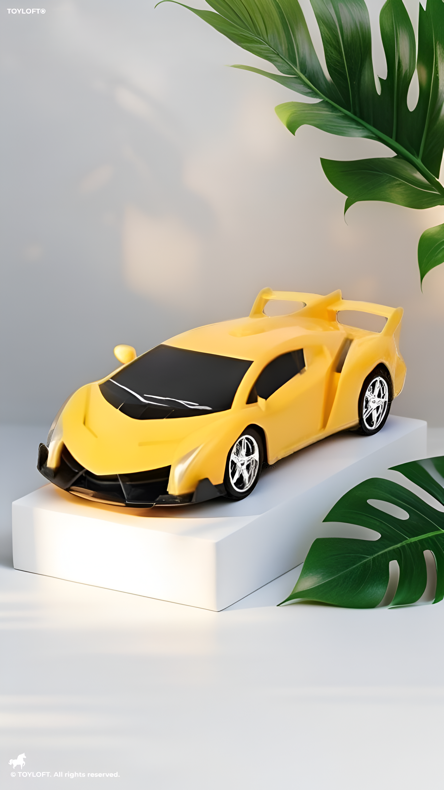 Lamborghini Style Remote Control Racing Car – High-Speed Electric RC Toy with Sport Spoiler & Wireless Remote Yellow LMI15069.
