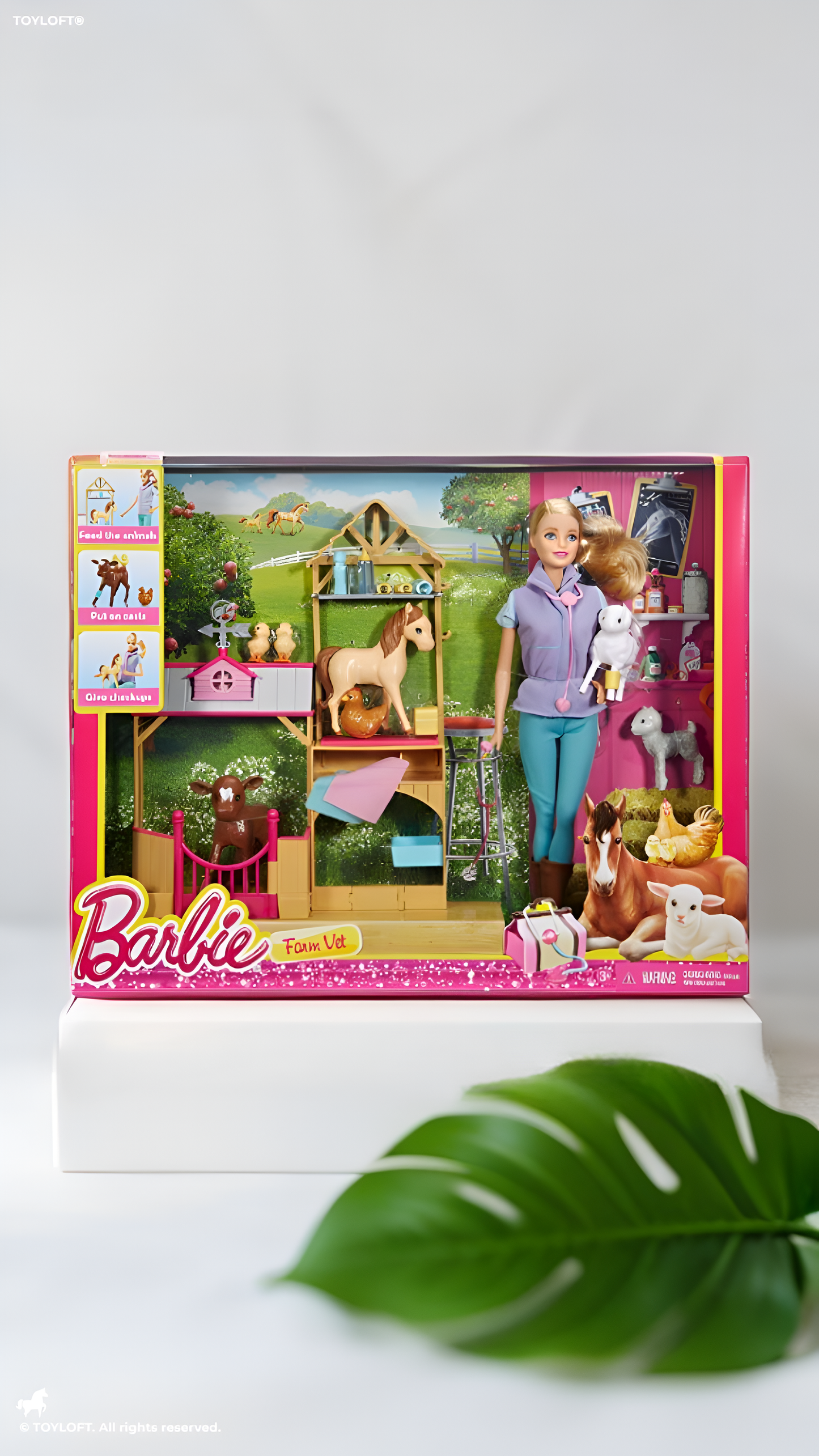 Farm Vet Doll Playset with Animal Figures, Barn Structure & Veterinary Medical Accessories NX13256.