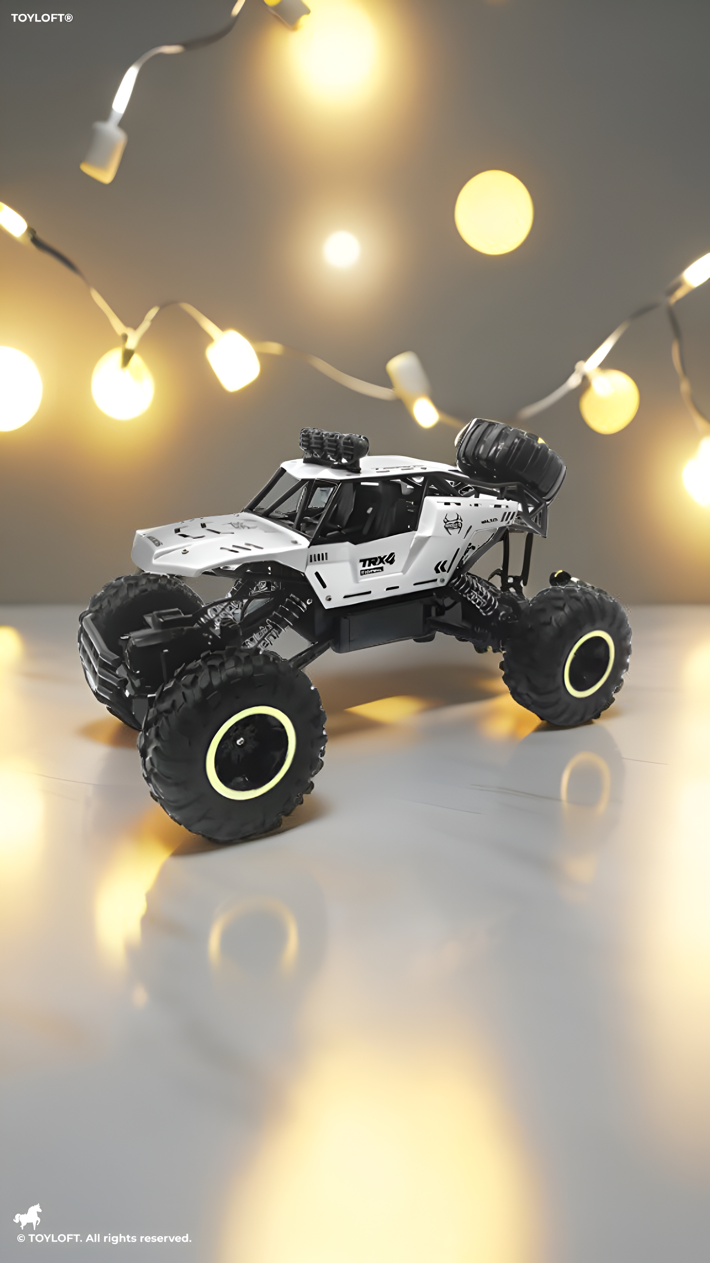 4WD RC Rock Crawler Monster Truck – Alloy Shell, 2.4GHz Off-Road Car Silver TV2221.