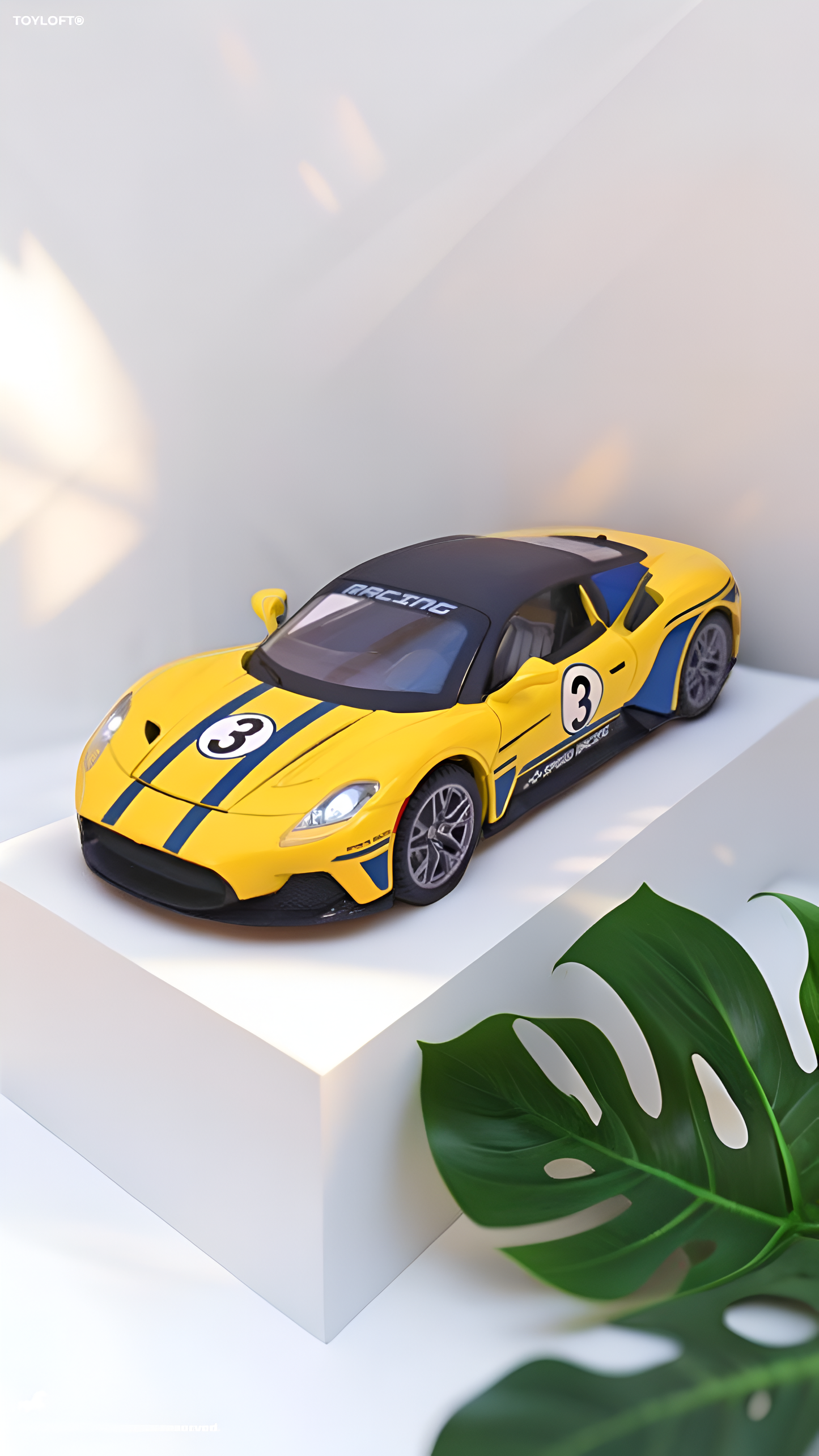 Yellow - Maserati MC 20 Alloy Metal Pull Back Diecast Car – Premium Metal Toy Vehicle for Kids & Collectors Scale 1:22 - LMI14945.