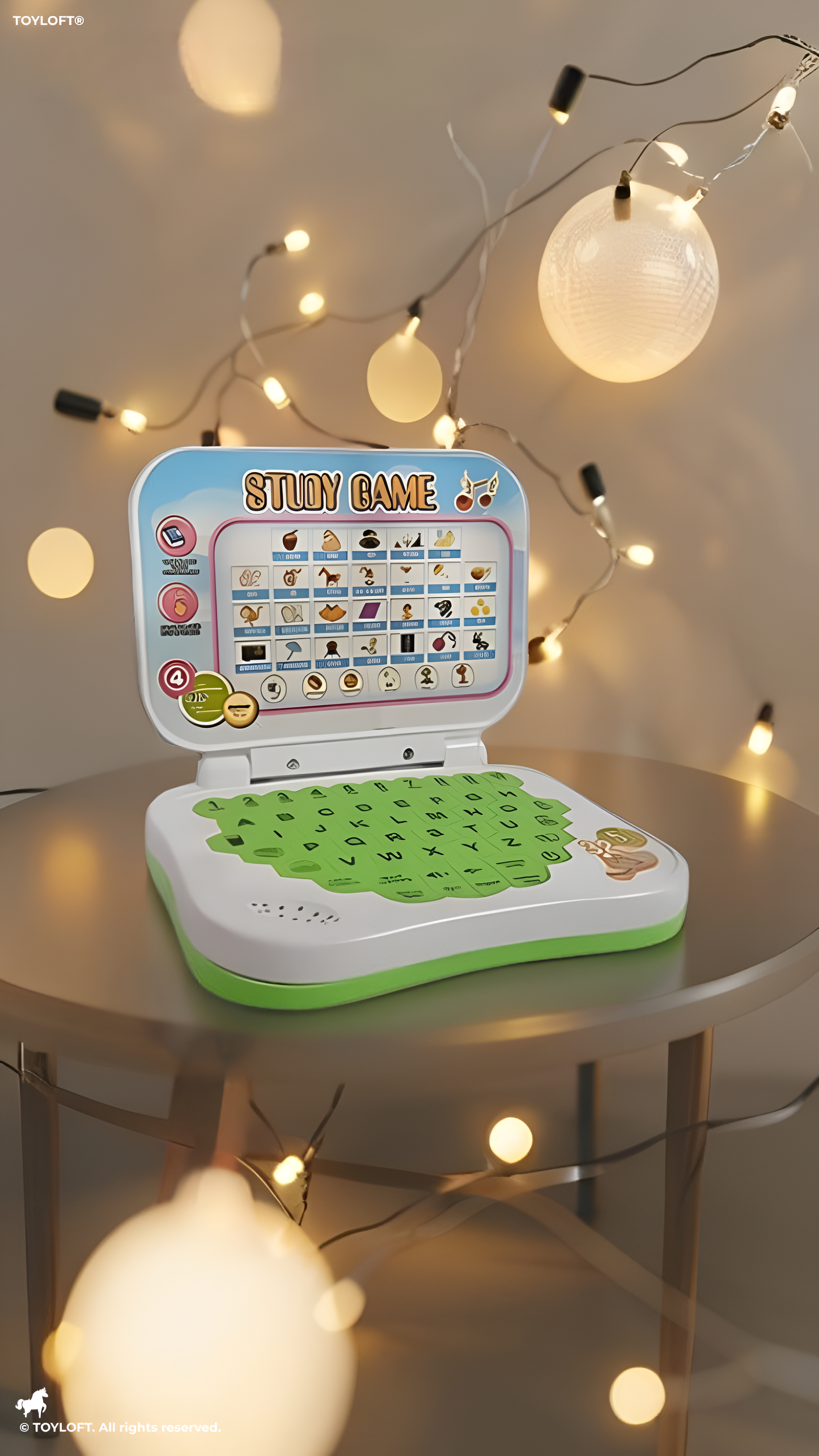 Mini Laptop With Sounds for Kids - Green (L-87)