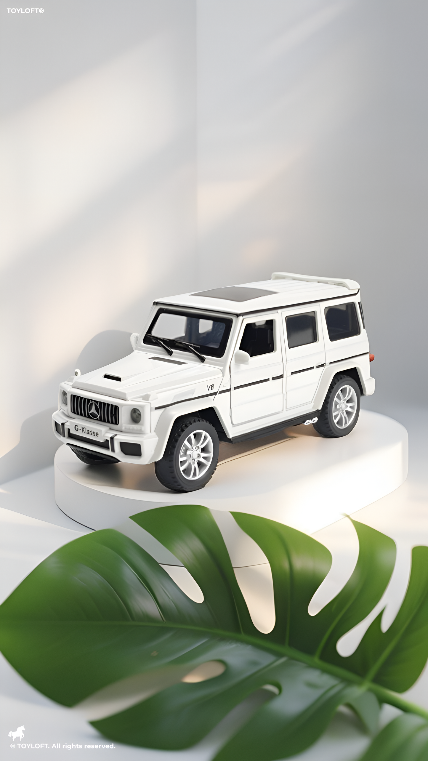 Mercedes-Benz G-Class G63 AMG Diecast Model Car - 1:36 Scale - Black Trim, Sound & Light Features LMI16081