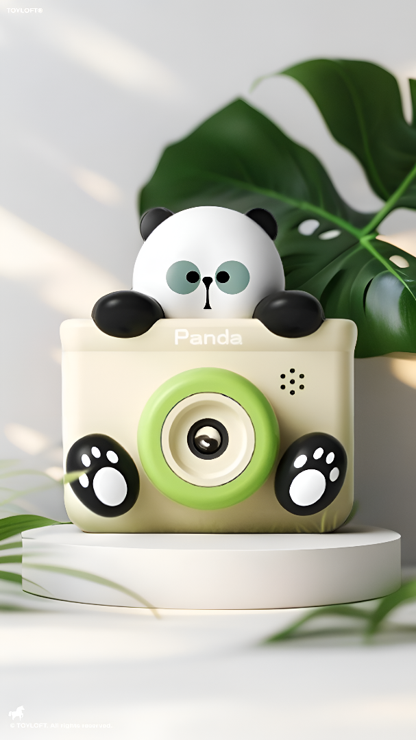 Cartoon Panda Digital Camera - 2000W HD Dual Lens Toy Camera with Tripod, Lanyard, and Mini Games TV3859
