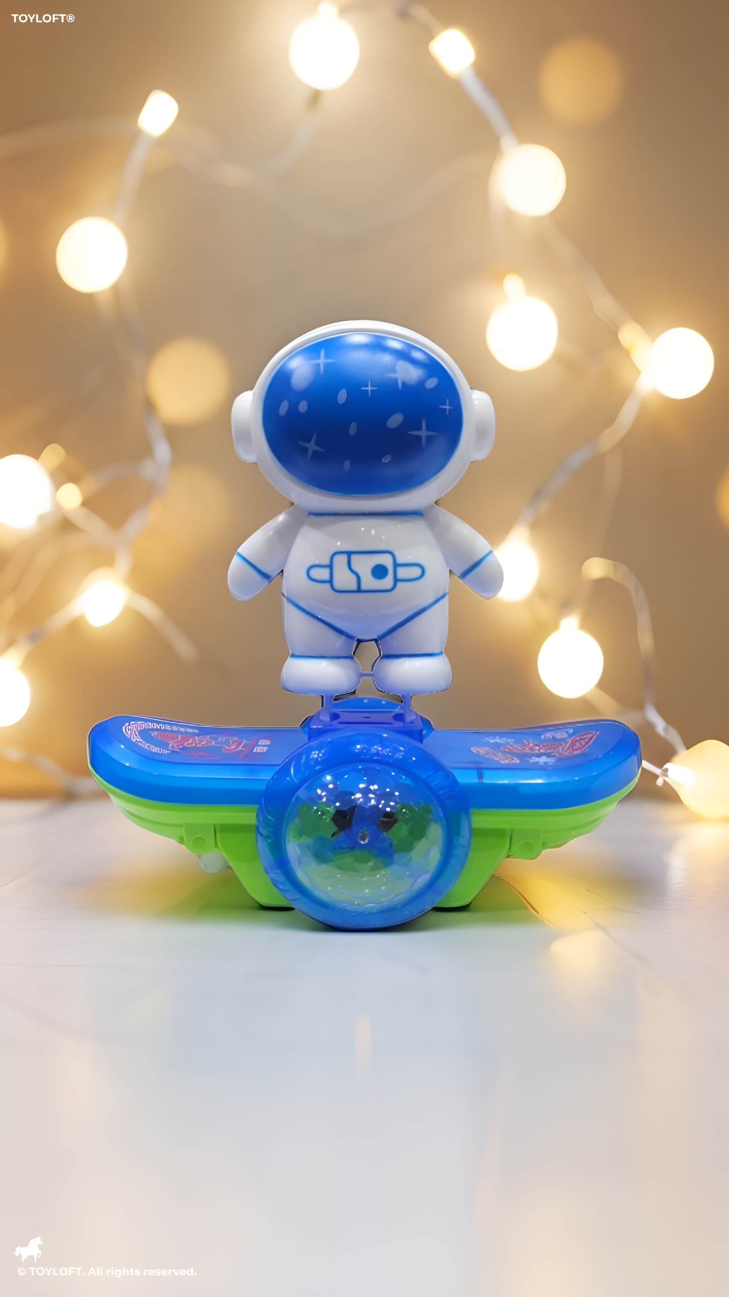 Astronaut Space Robot Toy – Battery Operated Rotating Car with Balance, Universal Sliding Action & Lights TV4759.