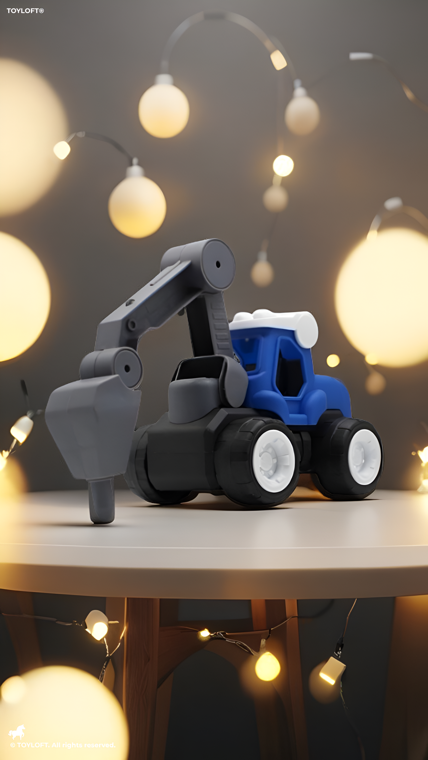 Kids' Toy Jackhammer Construction Vehicle – Blue/Grey Heavy-Duty Play Truck LMI8813