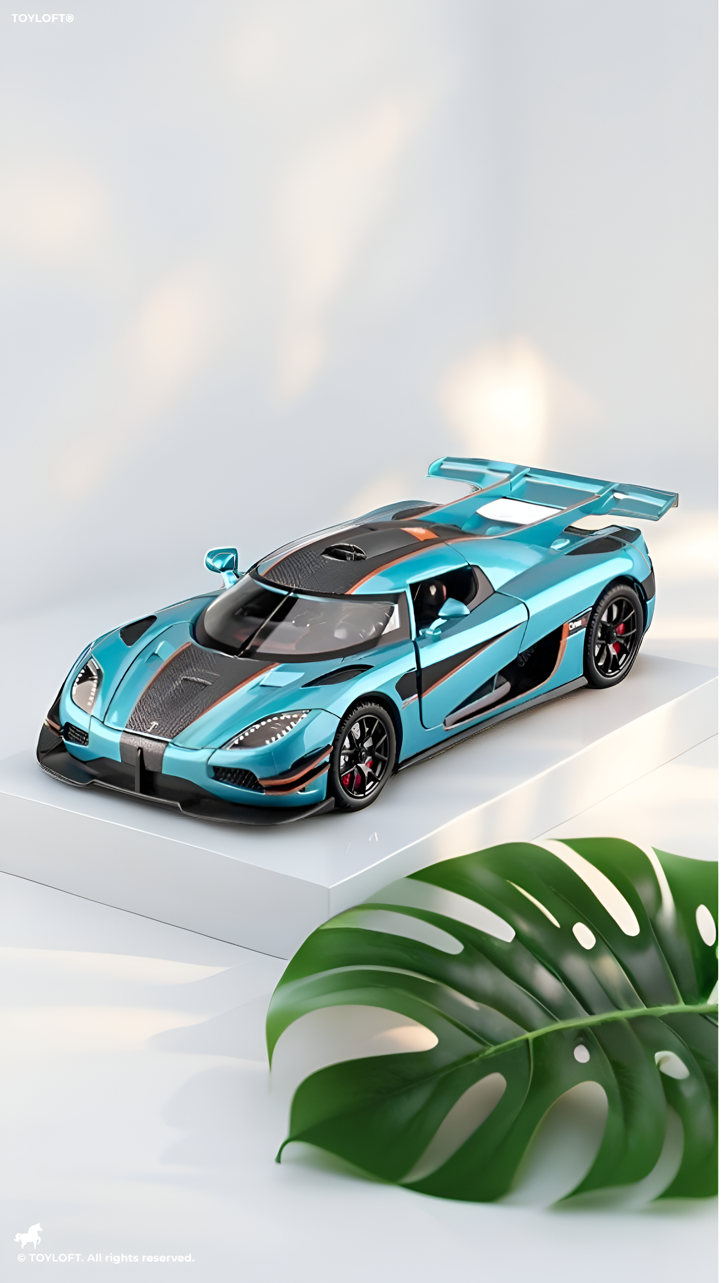 Koenigsegg One:1 Diecast Car Model 1:24 Scale Alloy Metal Supercar Green LMI16444.
