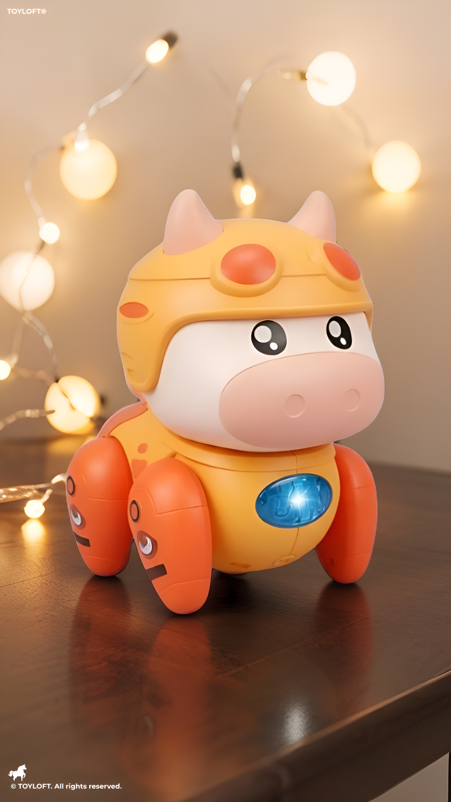 Interactive Musical Walking Cow Toy for Toddlers – Electronic Dancing Baby Cow with LED Lights and Sound | Educational Robotic Animal Toy for Boys and Girls (Ages 3+) TV4667