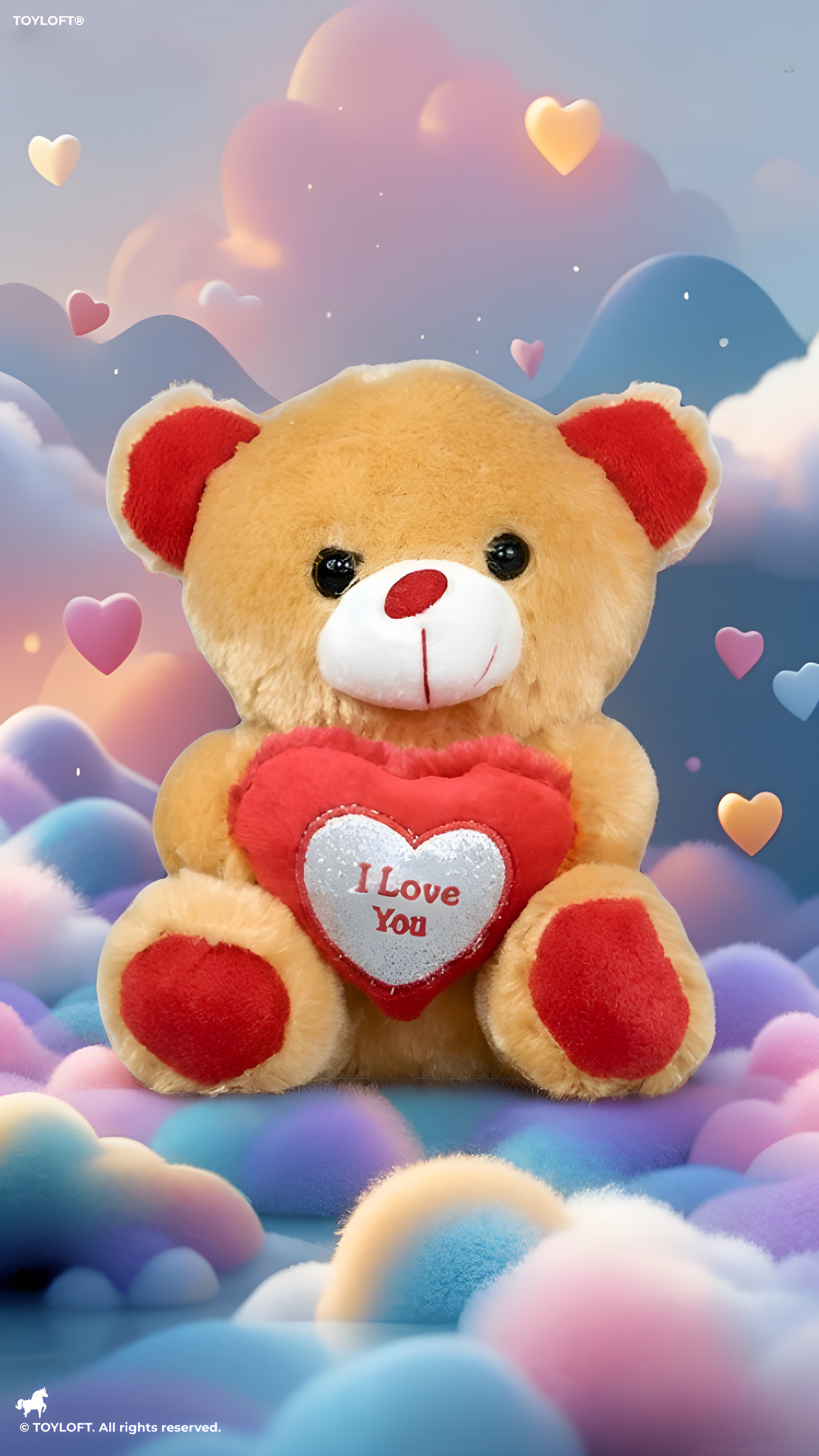 Adorable 21 cm Teddy Bear with I Love You Heart – Soft Plush Romantic Toy ST16165.