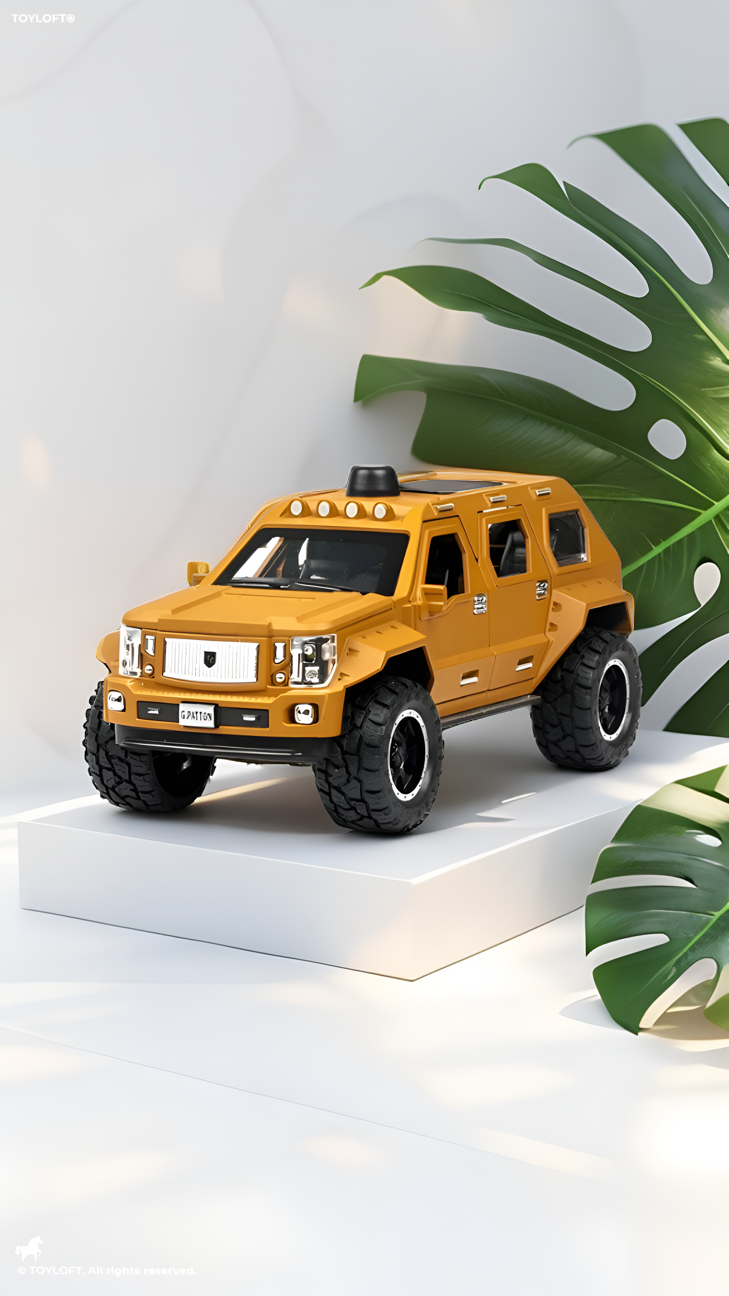 G. Patton GX Off-Road SUV Die-Cast Model Car - 1:24 Scale Alloy Toy Vehicle with Sound & Light, Pull Back Action - Desert Tan - Free Car Inside. TV2661