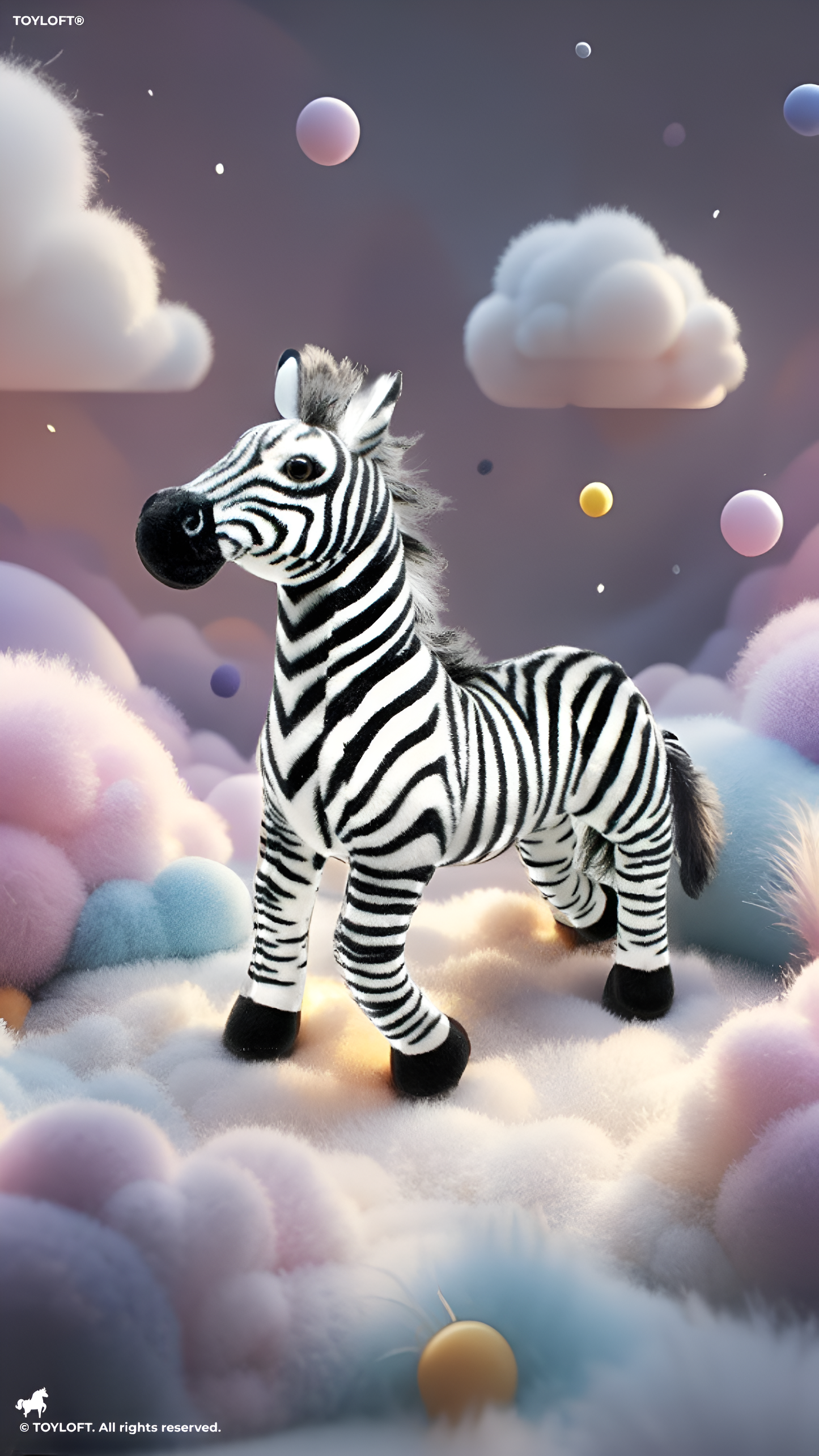 Zebra Plush Toy 40cm - Lifelike Stuffed Animal with Realistic Mane and Stripes ST14981.