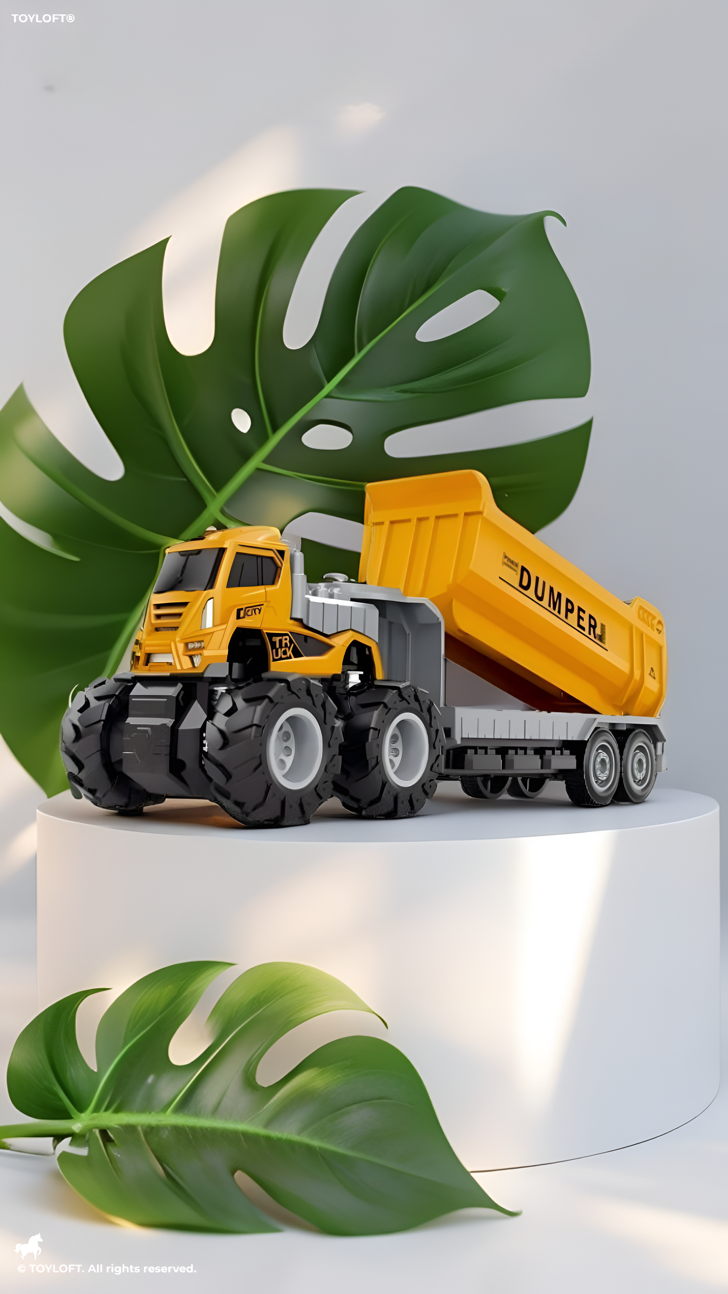 PowerDumper - Durable Pull Back Construction Vehicle Toy for Boys & Girls LMI12112.