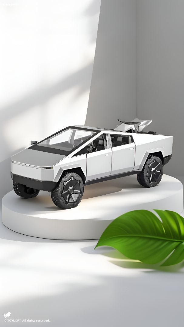 Tesla Cybertruck Diecast Model with Cyberquad ATV | Silverr  1:24 Scale Collectible Toy Truck Set TV2650