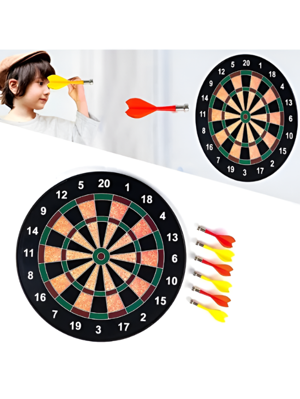 Safe Magnetic Dart Board Game Set with 6 Darts (8cm) for Kids & Adults LMI16816