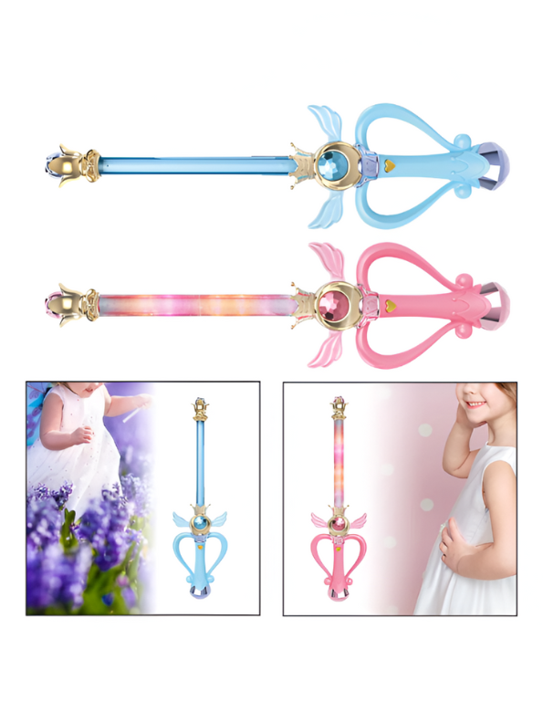 Sailor Moon Eternal Tiare & Moon Power Tiare Replica blue Gold Scepter Cosplay Prop Pink LMI15693.