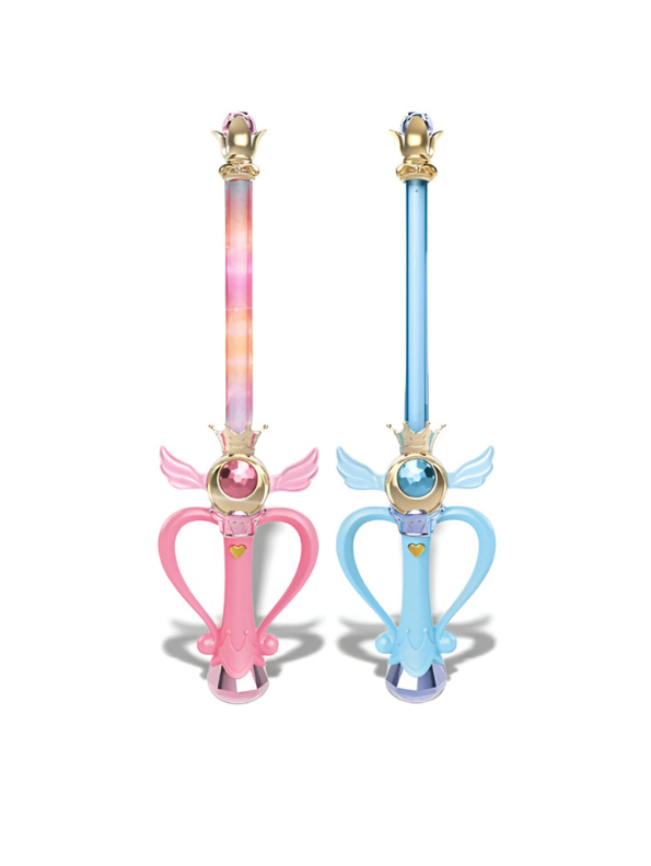 Sailor Moon Eternal Tiare & Moon Power Tiare Replica blue Gold Scepter Cosplay Prop Pink LMI15693.