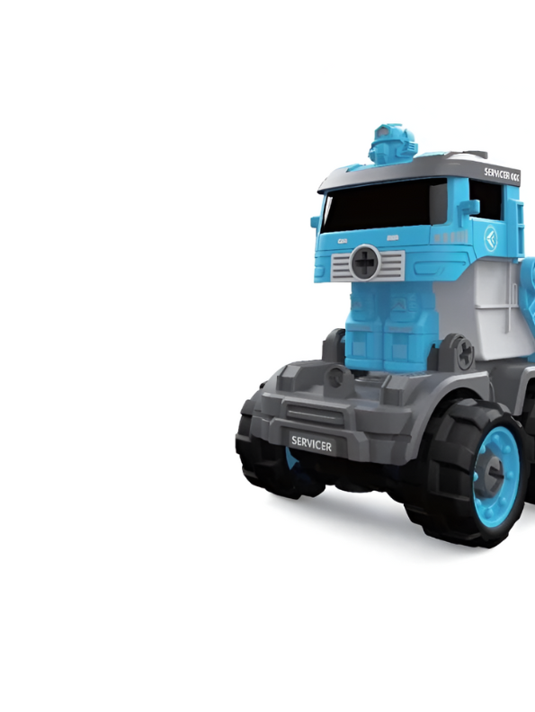 Sanitation Garbage Truck Toy – Transformable Educational Creative Toy with Screwdriver NX15604.
