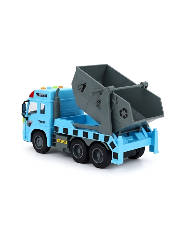 Sanitation Truck Toy – Friction Powered Construction & Recycling Vehicle Blue NX16771.