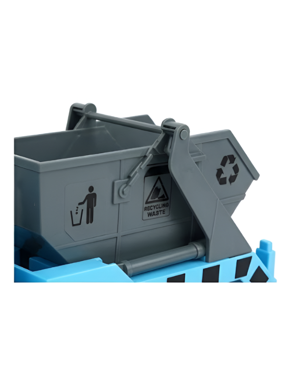 Sanitation Truck Toy – Friction Powered Construction & Recycling Vehicle Blue NX16771.