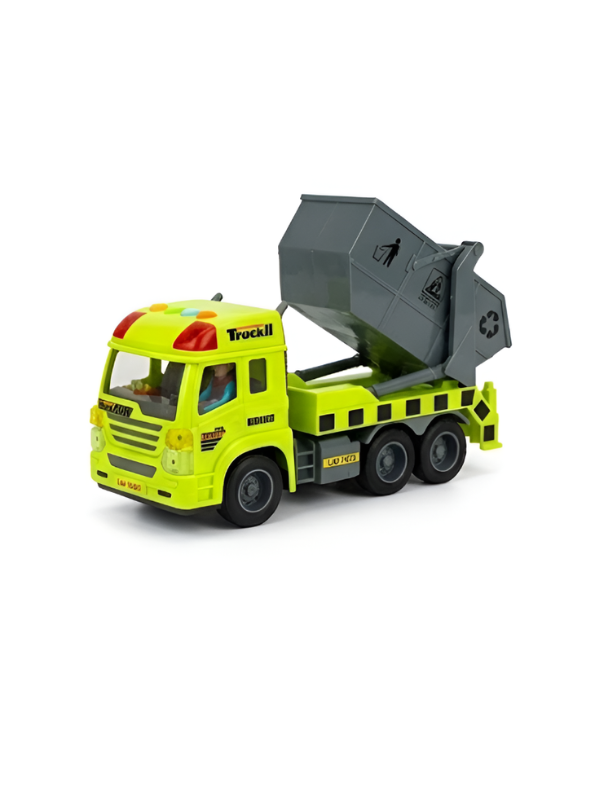 Sanitation Truck Toy – Friction Powered Construction & Recycling Vehicle Green NX16771.