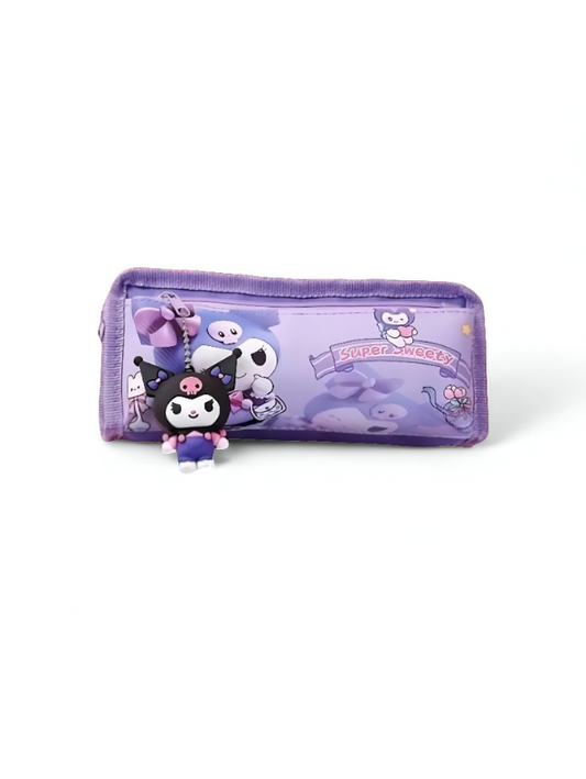 Sanrio Inspired Pencil Pouch | Cute Kuromi, My Melody & Pompompurin Style Pen Bags | Kawaii Stationery Organizer Gift NOVHBC-188986.