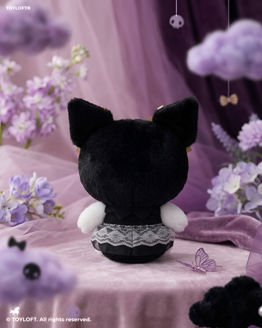 Sanrio Kuromi Plush Toy – 8-Inch Collectible Stuffed Animal with Lace Dress & Bows ST13979