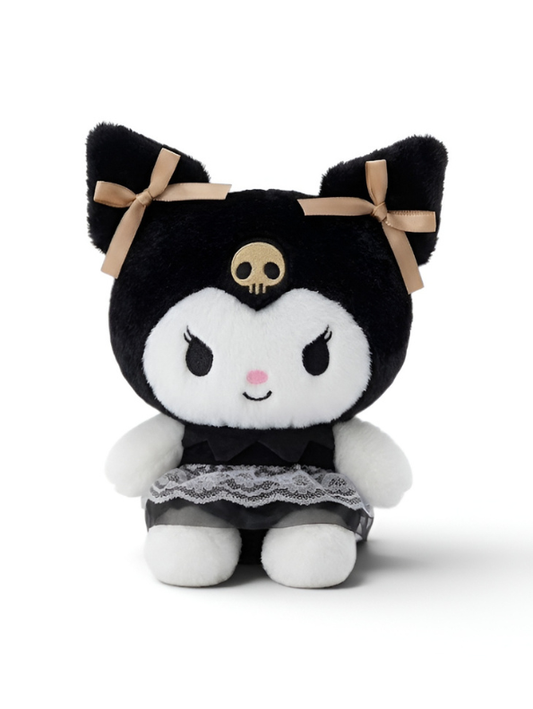 Sanrio Kuromi Plush Toy – 8-Inch Collectible Stuffed Animal with Lace Dress & Bows ST13979