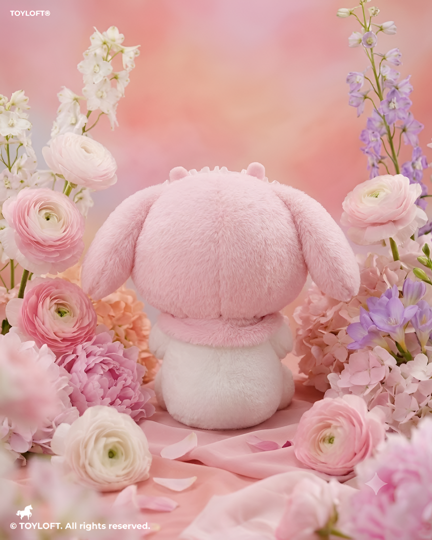 Sanrio My Melody Plush Toy - 8-Inch Soft Stuffed Animal with Heart & Sleep Mask ST16784