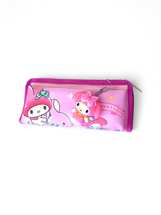 Pink - Sanrio Inspired Pencil Pouch | Cute Kuromi, My Melody & Pompompurin Style Pen Bags | Kawaii Stationery Organizer Gift NOVHBC-188986.