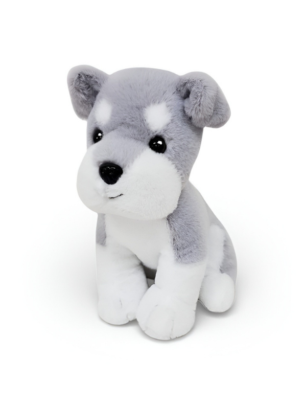 Schnauzer Plush Toy 25cm – Soft Grey & White Dog Plushie ST16297.