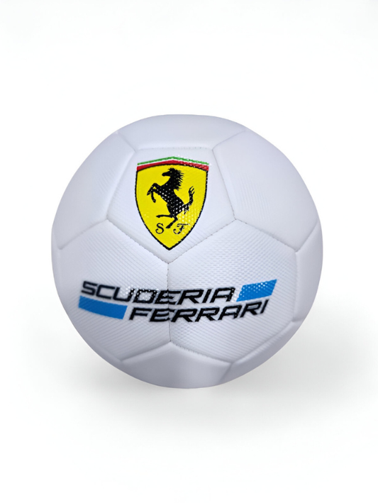 Scuderia Ferrari White Soccer Ball – Prancing Horse Logo Football | Premium Sports Gear LMI13146.
