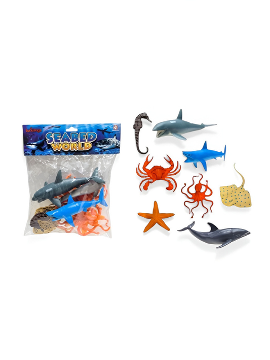 Seabed World Ocean Animal Toy Set – 8-Piece Realistic Marine Life Figures TV5067.