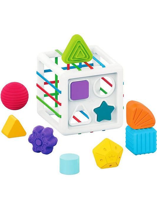 Sensory Shapes Sorting Play Cube Toy For Baby (NX.L-2)