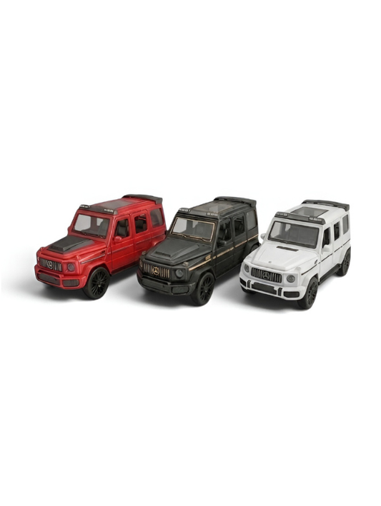 Pack of 3 Mercedes-Benz G-Wagon Miniature Cars 1:36 Scale | Die-Cast Metal Detailed Replica | Collectible Toy Gift for Kids & Adults TV6054