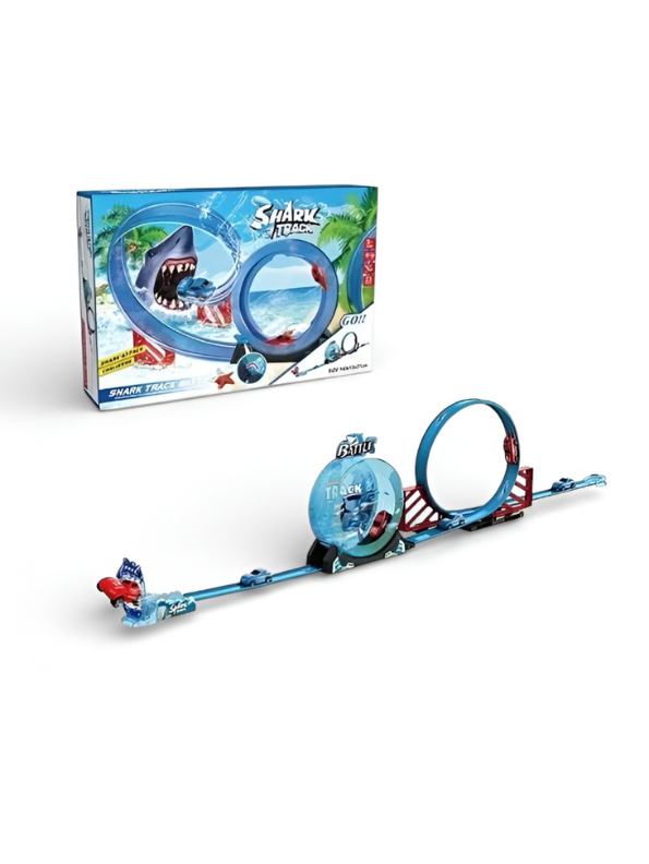 Shark Attack Track Set – Racing Track with 360° Loop & Dual Cars MD3396.